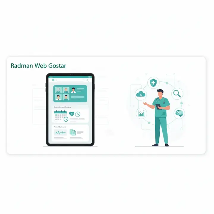 طراحی سایت پزشکی برای پزشکان و کلینیک ها شامل سیستم نوبت دهی آنلاین هوشمند، تشکیل پرونده الکترونیک بیمار و بخش مقالات سلامت.